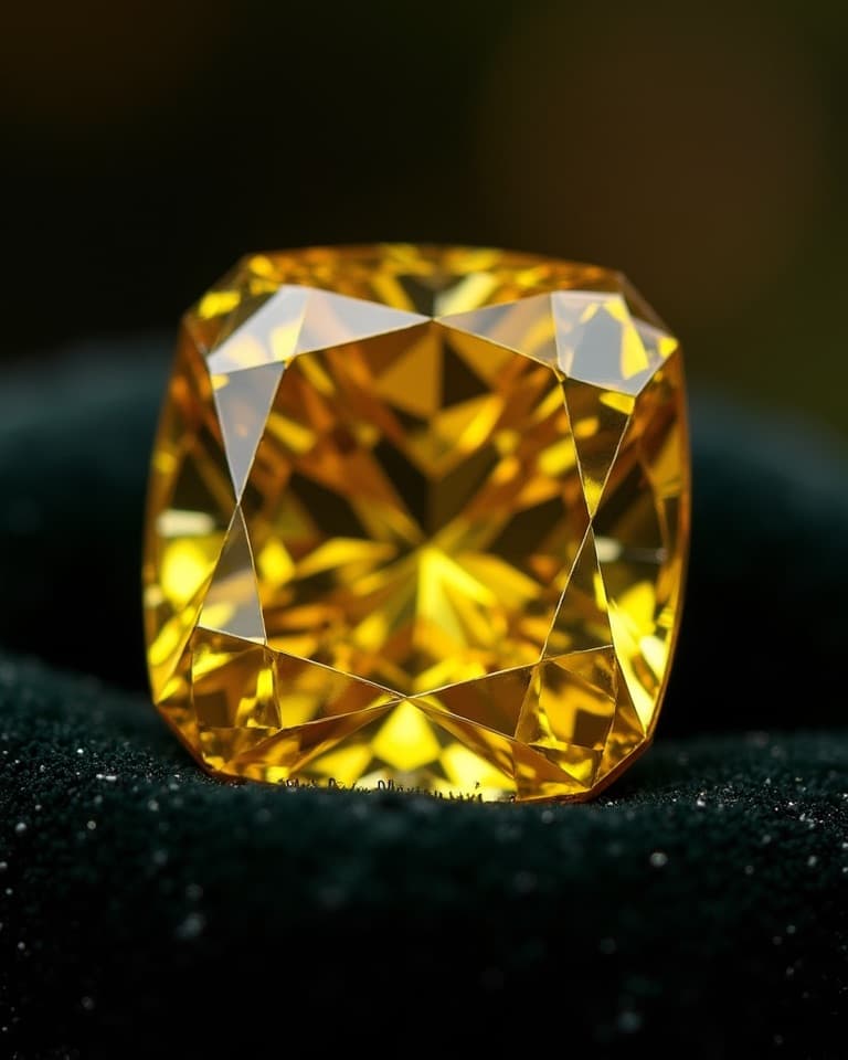 5.02 ct Fancy Yellow — interior